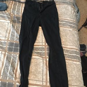 black high rise skinny jeans